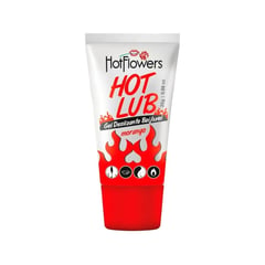 HOT FLOWERS - Gel Lubricante Íntimo Hot Lub Caliente Sabor Fresa Base Agua 25g