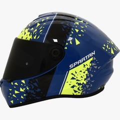 SPARTAN - CASCO MOTO DRAKEN CERTIFICADO BROKEN AZUL MATE TLL M