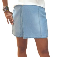 SERAFINA - Falda short denim