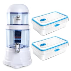 CHEF MASTER - Filtro De Agua +2 Recipientes Para Cocina Tapper Azul