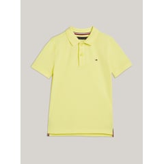 TOMMY HILFIGER - Polo amarillo con logo y corte regular essential