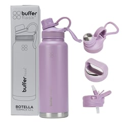 BUFFER FLASK - Termo Botella Termica 1,2 Buffer Acero Inox Tapas - Lavanda