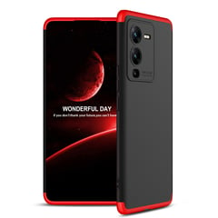 GENERICO - Funda Carcasa Estuche Protector Para Vivo V25 PRO Negro con Rojo