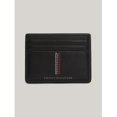 TOMMY HILFIGER - Tarjetero negro de Cuero