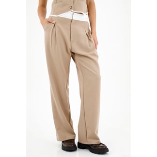 TENNIS - Pantalón clásico café para mujer