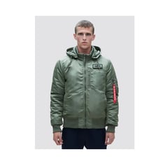 ALPHA INDUSTRIES - Chaqueta con Capota Ma-1 Hooded Rib Flight Jacket