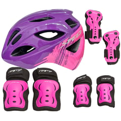 ON TRAIL - Casco + Protectores Niño Niña Bicicleta Patinaje Monopatin