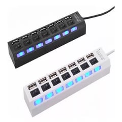 SKY - Hub Extensión Usb 2.0 7 Puertos Con Switch Led