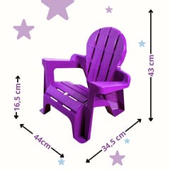 ODIN - SILLA INFANTIL EN PLASTICO X 2UND- MULTIFUNCIONAL-PARA NIÑOS Purpura