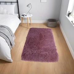 MITAPETE COM - Tapete Pie De Cama Peludo Antideslizante 50 X 80 cms Rosa