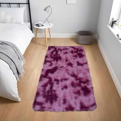 GENERICO - Tapete Alfombra Pie De Cama Peludo 60 X 110 cms Rosa Oscuro