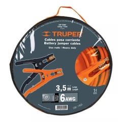 TRUPER - Cables para iniciar bateria de carro 3,5 mts 6 AWG