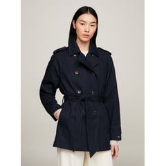 TOMMY HILFIGER - Gabardina azul corta repelente al agua