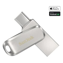 SANDISK - Memoria USB 3.2 + Tipo C 512GB Ultra Dual Drive Luxe