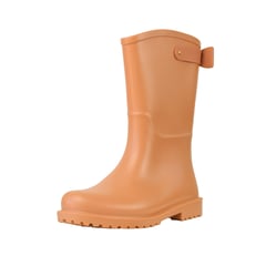 BOTTPLIE - Botas LLuvia Mediana Mujer Mini Bowtie - Camel Matte