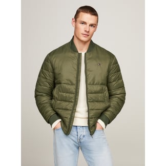 TOMMY HILFIGER - Chaqueta verde bomber acolchada repelente al agua