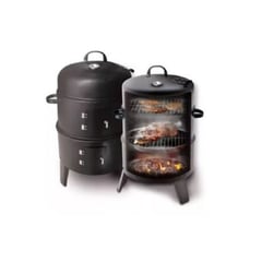 GENERICO - Barril Asador Bbq Termómetro Orejas 2 Puertas Asados