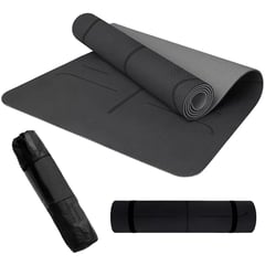 ONE PIXEL - Colchoneta Yoga Pilates Mat Tapete Ejercicios 6mm Negro