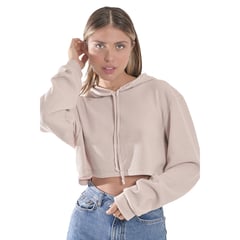 KRUNNER - Buso Hoodie Beige Textura Casual Para Mujer