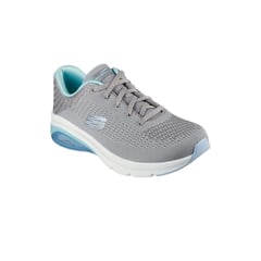 SKECHERS - Tenis FLAT KNIT -Gris para Mujer