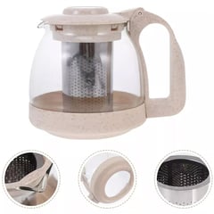 ONE PIXEL - Tetera Con Filtro Vidrio Borosilicato Fusión Té Hiervas 700ml Beige