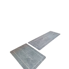 MITAPETE COM - TAPETE PARA COCINA ABSORBENTE Y ANTIDESLIZANTE COLOR GRIS CLARO