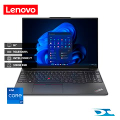 LENOVO - Portátil Thinkpad E16 G1 Core I7 1355U / Ram 16GB / 512GB SSD / 16" /W11P