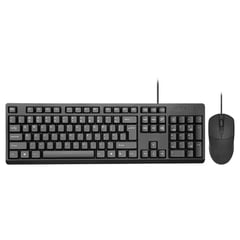 GENERICO - Combo Teclado y Mouse para Computador Alambrico Silencioso - Español