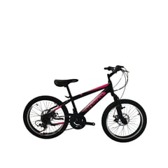 SFORZO - Bicicleta MTB Rin 24 F.Disco Shimano 21 - Negro Rosado