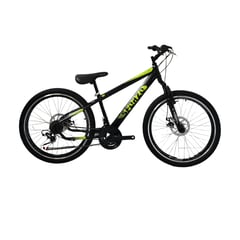 SFORZO - Bicicleta MTB Rin 24 F.Disco Shimano 21 - Negro Verde