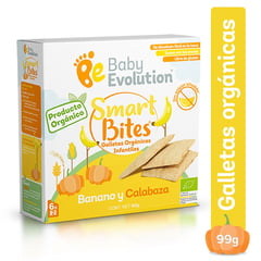 BABY EVOLUTION - Galletas Organicas Banano Y Calabaza X 6und