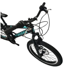 SFORZO - Bicicleta MTB Rin 20 F.Disco Shimano 21 - Negro Aguamarina