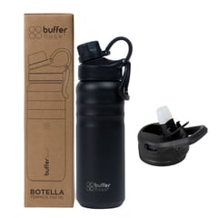 BUFFER FLASK - Termo Botella Agua Termica Acero Inox Buffer - Negro