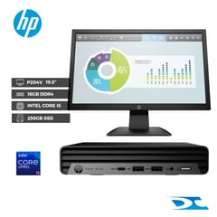 HP - PC PRO MINI 400 G9 Core I5 12500T /RAM 16GB /256GB SSD/ 19,5" P204V / W11P.