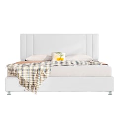 EKONOMODO COLOMBIA - Cama Semidoble + espaldar Lupe Blan + colchon Flexia quarzz