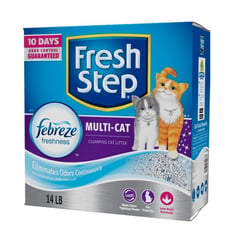 FRESH STEP - Arena para gato Multicat 14lb Con Febreze