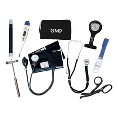 GMD - Kit Completo Enfermería Uso Clínico Y Estudiantil 8 Piezas Negro