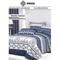 SIRENITAS - Juego de sabanas Cama King Azul Lineal