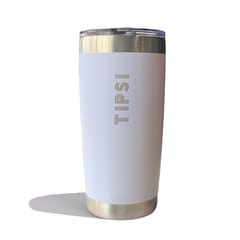 TIPSI - TERMO BLISS 20oz WHITE DOBLE PARED con pitillo