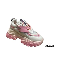 INSHOES - Tenis beige detalles rosado