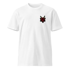 GENERICO - Camiseta Manga Corta Blanca Red Flower Unisex Vinnif