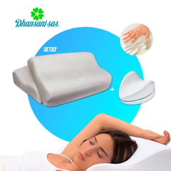 MAGIC PILLOW - Combo Descanso Perfecto - 2 Almohadas Ortopédicas + Cojín Entrepierna