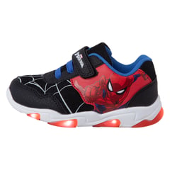 MARVEL - Zapatos Deportivos Negras con Diseño Spider-Man para Niño