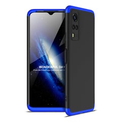 GENERICO - Funda Carcasa Estuche Protector Para Vivo Y51 Negro con Azul