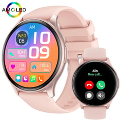 AMERICAN GENERICS - Reloj Inteligente Mujer Amoled SOS altavoces HD Smartwatch Mujer