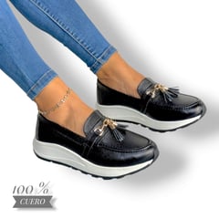 EVEGONZ - MOCASIN EN CUERO MUJER CALZADO CASUAL DAMA