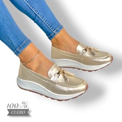 EVEGONZ - MOCASIN EN CUERO MUJER CALZADO CASUAL DAMA