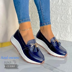 EVEGONZ - MOCASIN EN CUERO MUJER CALZADO CASUAL DAMA