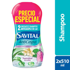 SAVITAL - Shampoo Anticaspa X 510ml 2 X 1