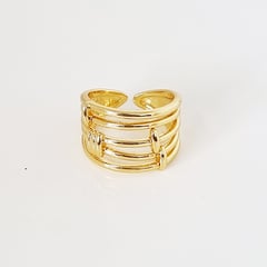 RAVEL - Anillo ajustable DESSINS dorado AMIE